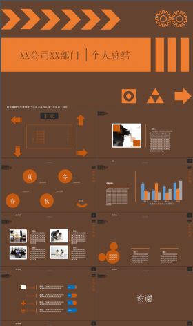 完整实用公司部门个人总结PPT模板
