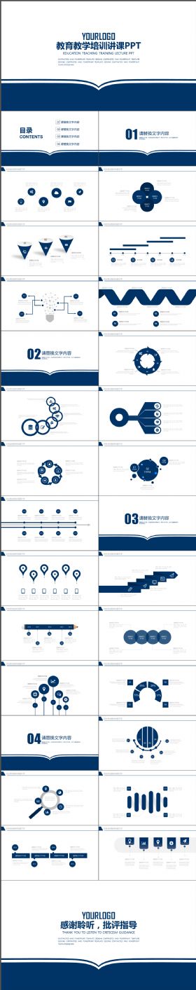 实用专业教育教学培训讲课PPT模板