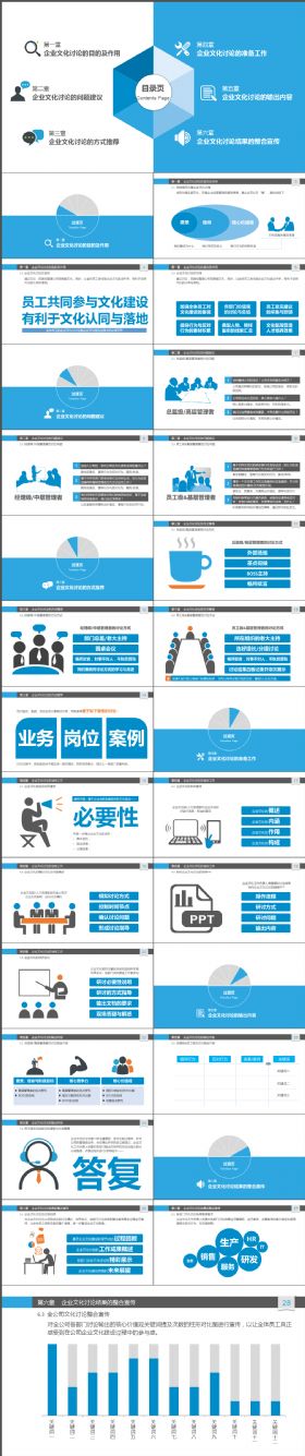 简约大气企业文化建设讨论PPT模板