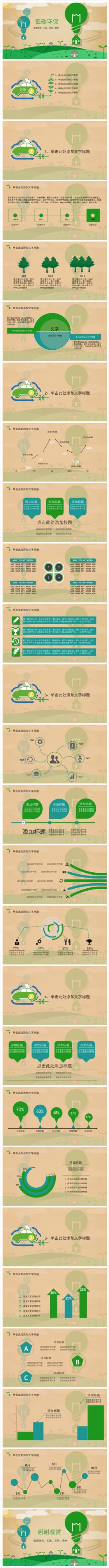 节能低碳环保型汇报类Keynote动态模板