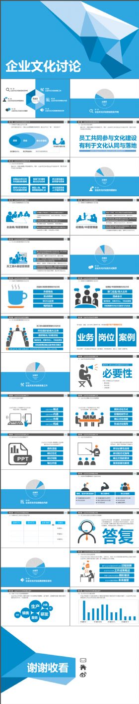 企业文化讨论企业介绍完整大气PPT模板