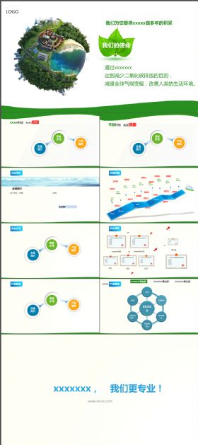 清新环保通用PPT模板