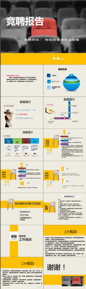 稳重大气物流经理竞聘报告PPT模板