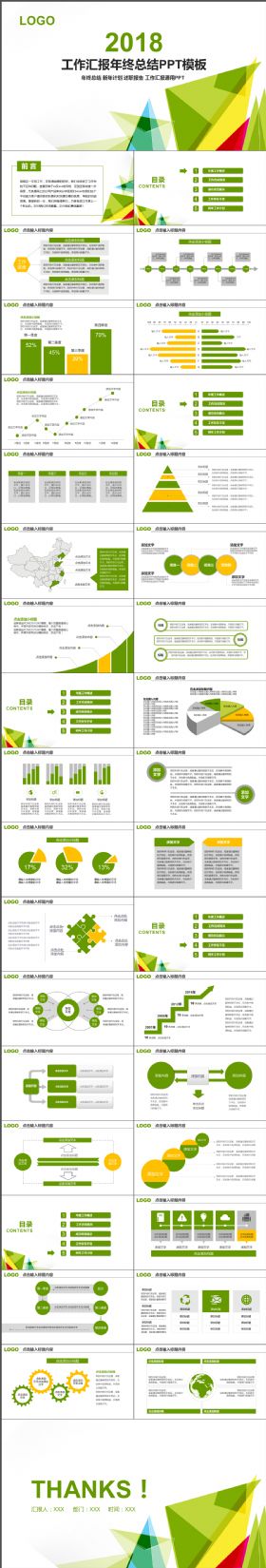 简约完整工作汇报年终总结PPT模板