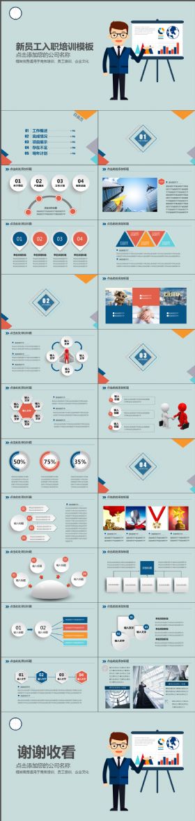 完整大气新员工入职培训教育课件项目分析说明PPT模板