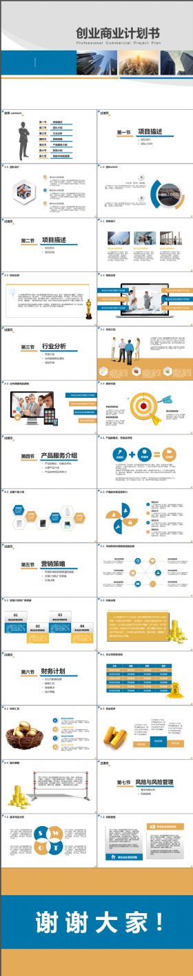 高端大气创业商业计划书通用PPT模板