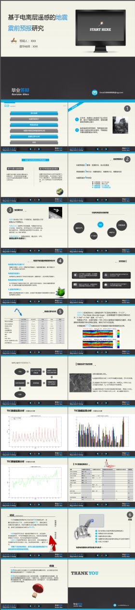 简约大气基于电离层遥感的地震震前预报研究毕业答辩PPT模板