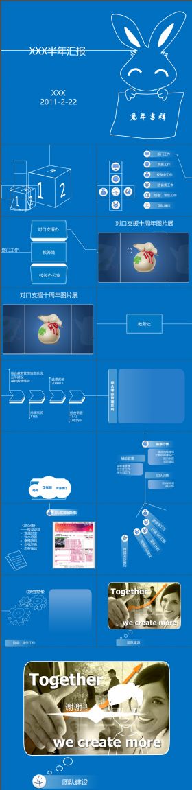 简约大气线条动画工作总结汇报ppt模板