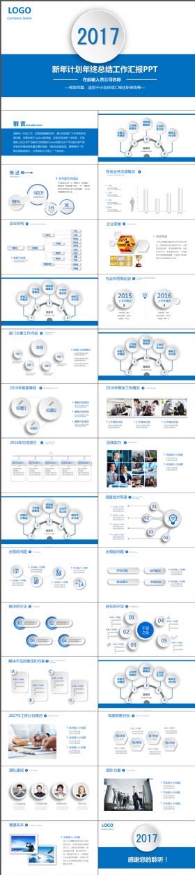 简约实用年终总结汇报PPT模板