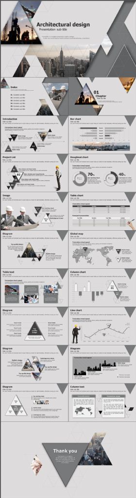 灰色高端大气建筑行业专用项目策划，报告PPT模板