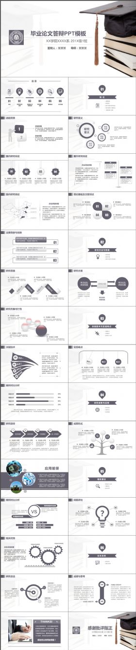高端科技毕业论文答辩PPT模板