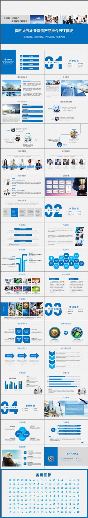 完整大气企业宣传产品推介PPT模板