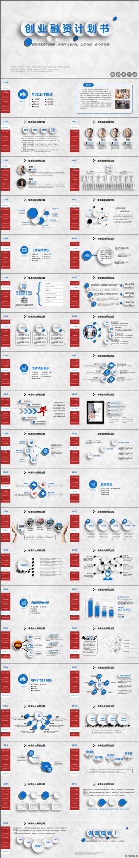 炫酷大气投资合作创业融资计划书PPT模板