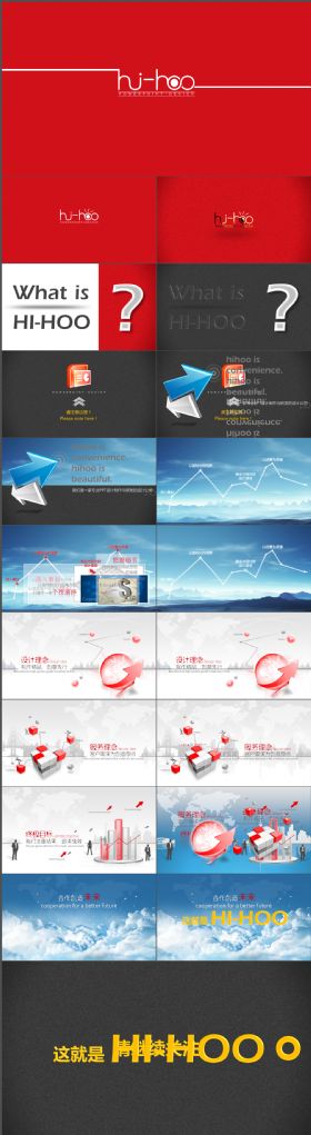 大气高端红色商务PPT模板