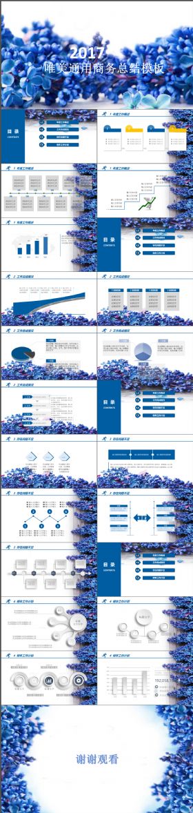 完整实用商务通用工作总结与工作计划ppt模板