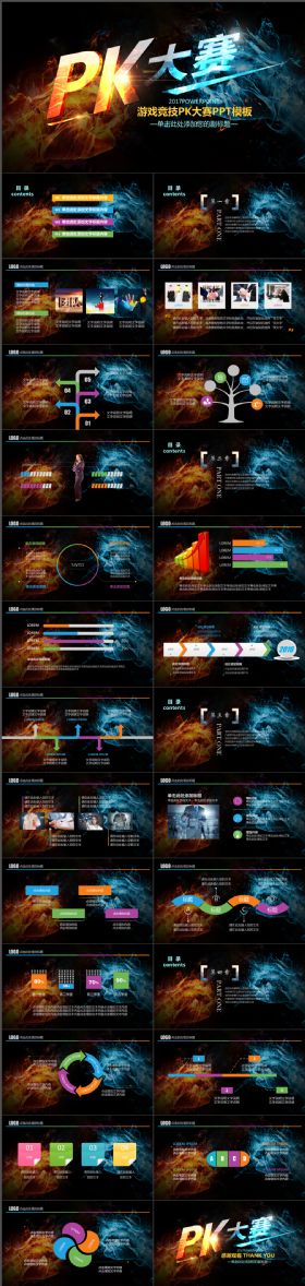 游戏电子竞技手游电竞游戏PK大赛激情动感PPT